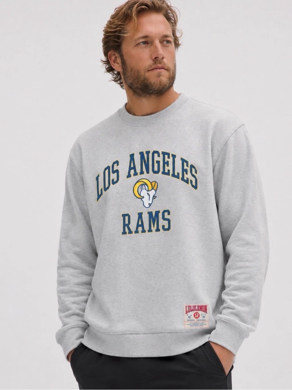 Lululemon LA Rams Steady State Crewneck Sweatshirts Men’s Size XL MSRP $148 NWT